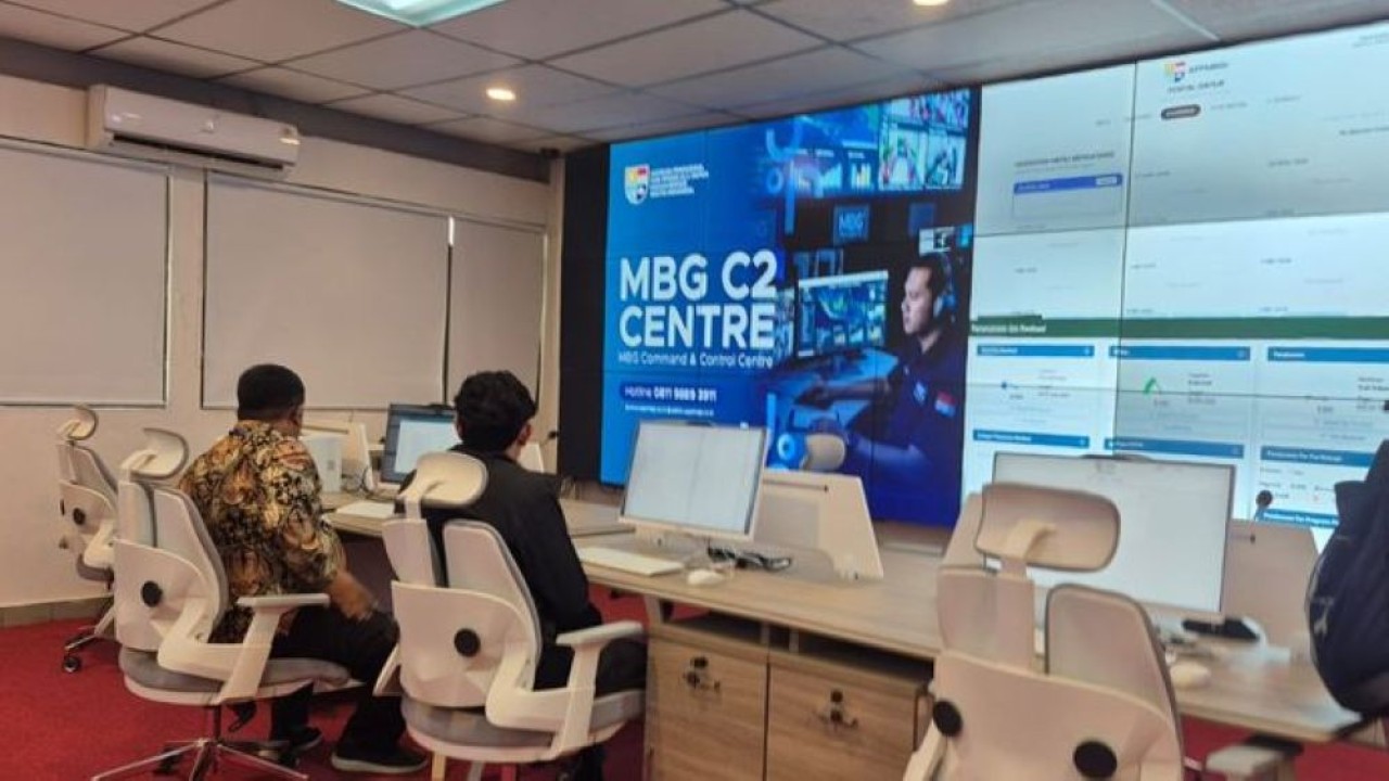 MBG Command and Control Center. (Foto: Ntvnews.id-Muslimin Trisyuliono)