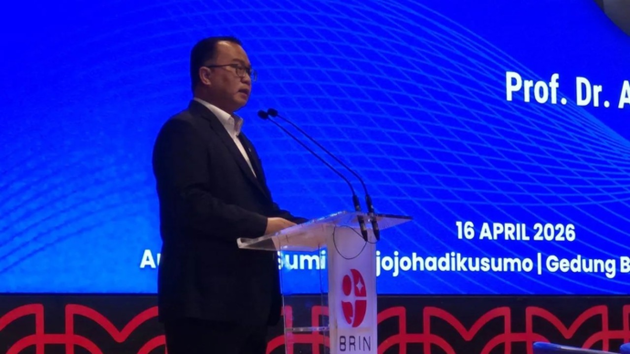 Kepala Badan Riset dan Inovasi Nasional (BRIN) Arif Satria dalam kegiatan BRIN Goes To Industry III di Jakarta, Kamis (16/4/2026). ANTARA/Sean Filo Muhamad (Antara)