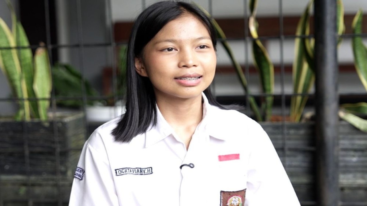 Siswi SMA Negeri 1 Kota Tangerang, Oktaviani Hermawan. (Foto: Dok/Istimewa/Bakom RI)