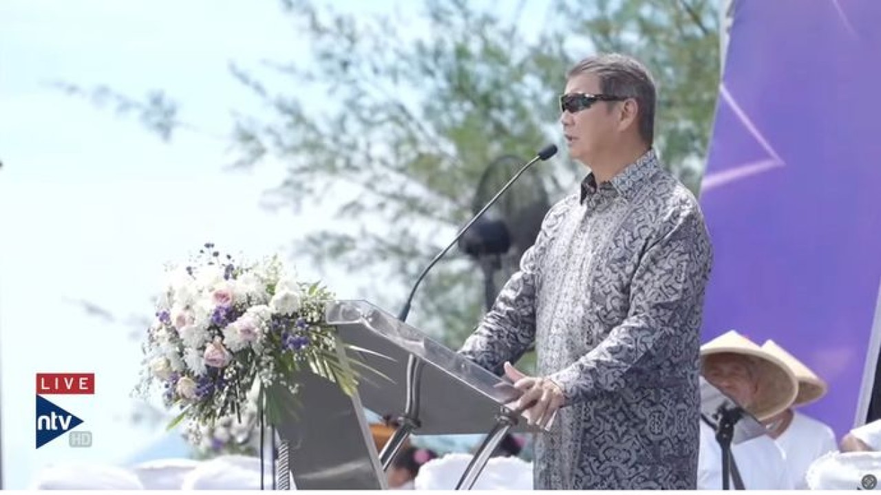 Utusan Khusus Presiden, Hashim Djojohadikusumo di perayaan Paskah Nasional. (Nusantara TV)