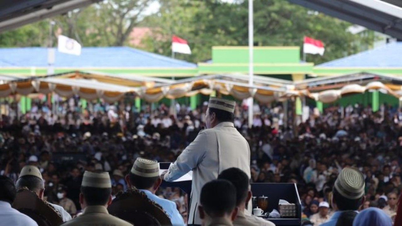 Presiden Prabowo Subianto saat menghadiri Puncak Pekan Nasional (PENAS) Petani dan Nelayan XVII di Gorontalo, Rabu, 24 Juni 2026. (Foto: Istimewa)