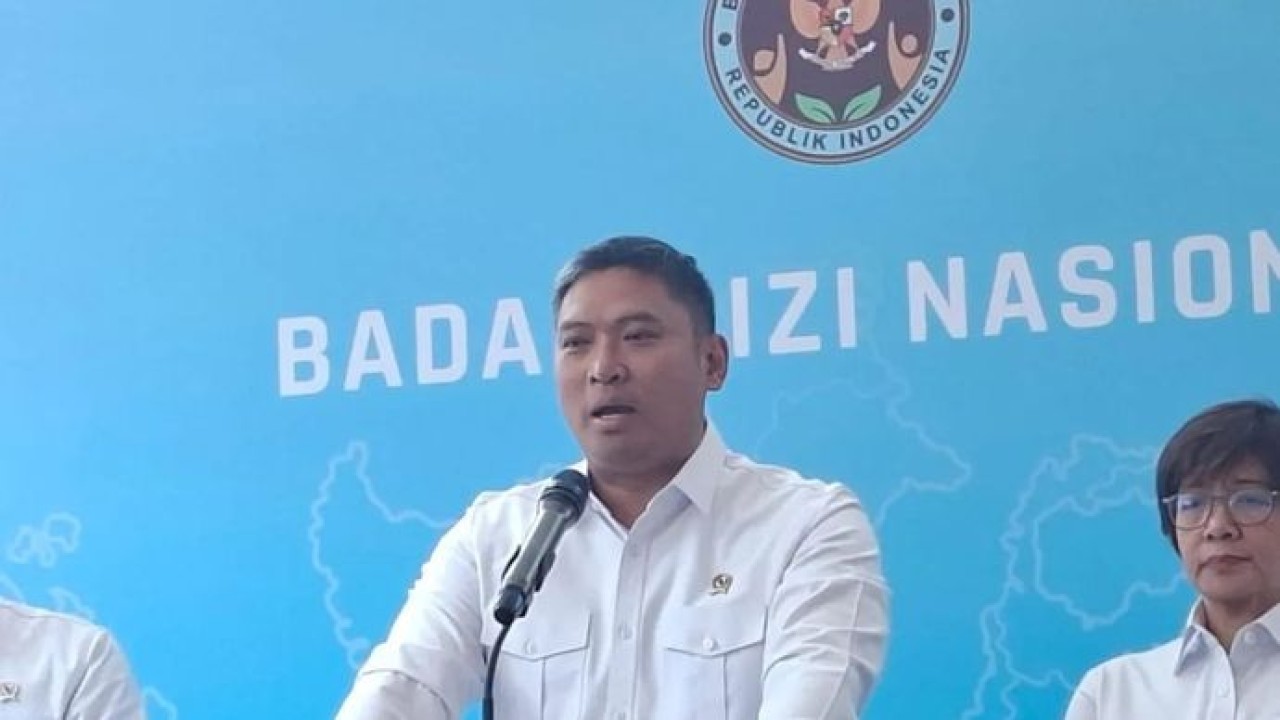 Kepala BGN Sudaryono dalam konferensi pers di Jakarta (Antara)