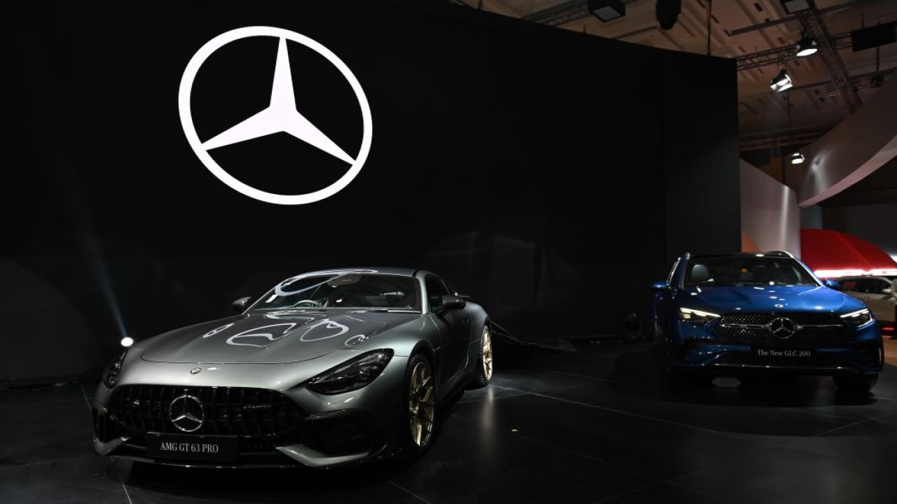 Mercedes-Benz merayakan 140 Years of Innovation di ajang GIIAS 2026 di ICE BSD City, Kabupaten Tangerang, Banten. (Foto: Dok/Istimewa)