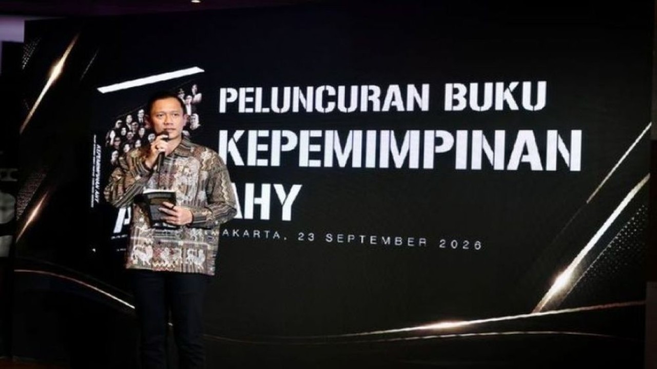 Menteri Koordinator Bidang Infrastruktur dan Pembangunan Kewilayahan (Menko IPK) Agus Harimurti Yudhoyono (AHY) saat menghadiri peluncuran buku Kepemimpinan AHY di Menteng, Jakarta, Rabu, 23 September 2026. (Foto: Istimewa)