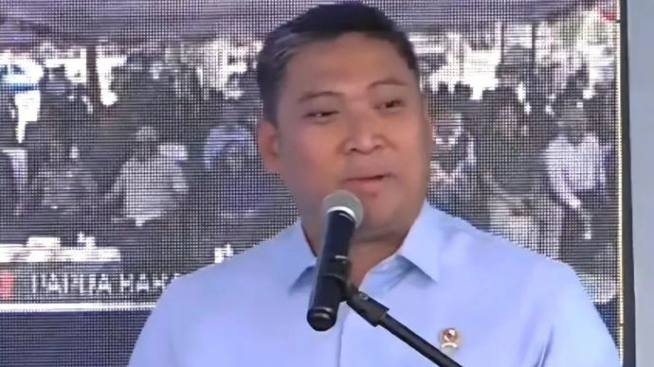Tangkapan layar-Kepala BGN Sudaryono dalam peresmian SPPG di wilayah 3T dan stunting tinggi secara serentak di Kabupaten Takalar, Sulawesi Selatan, pada Jumat, 2 Oktober 2026. (Antara)