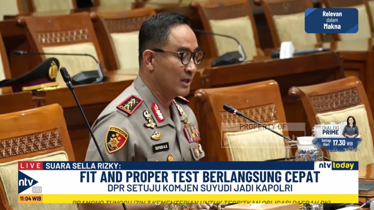 Komjen Pol Suyudi Ario Seto menjalani fit and proper test di Komisi III DPR RI
